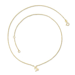 9K Yellow Gold Capricorn Necklace 40-45cm - Dracakis Jewellers