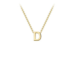 9K Yellow Gold 'D' Initial Adjustable Letter Necklace 38/43cm - Dracakis Jewellers