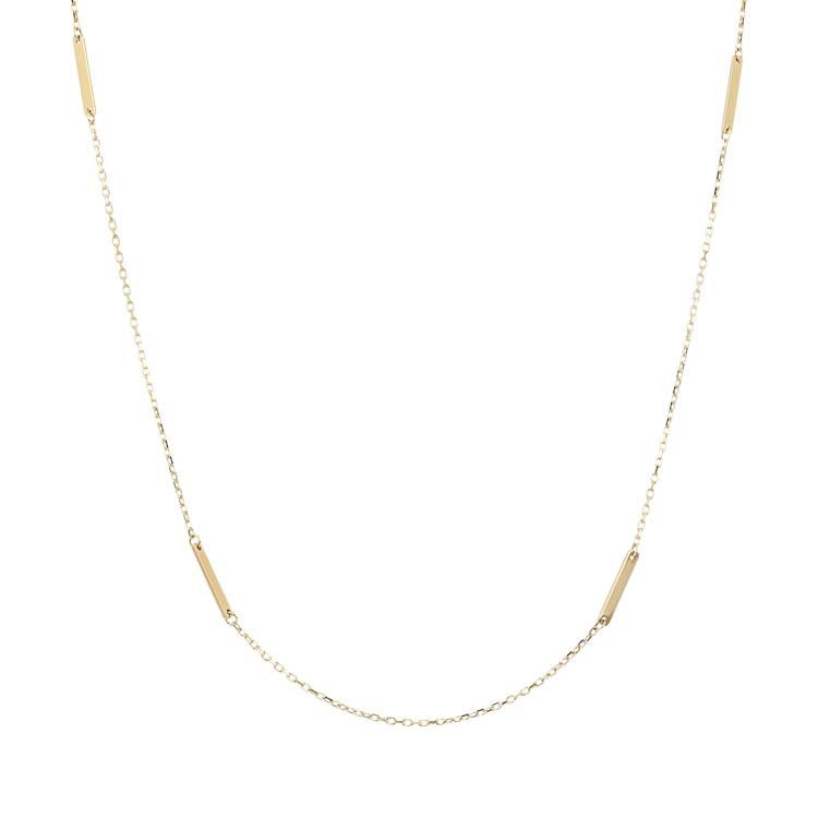 9K Yellow Gold Forzatina Plate Necklace - Dracakis Jewellers