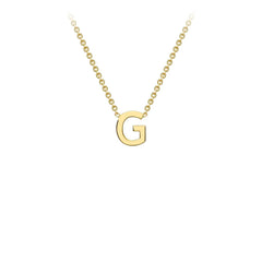 9K Yellow Gold 'G' Initial Adjustable Letter Necklace 38/43cm - Dracakis Jewellers