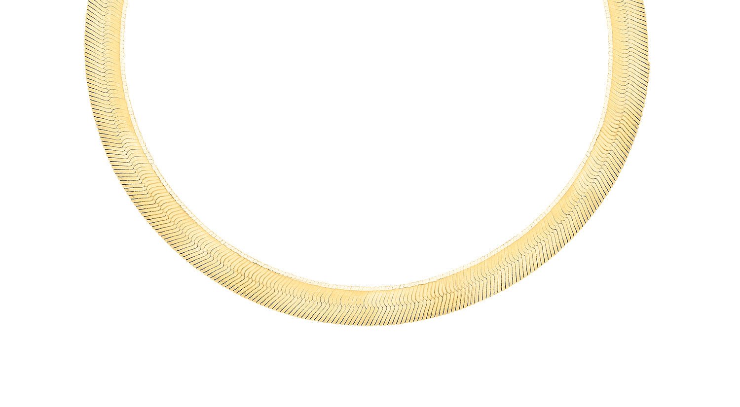 9K Yellow Gold Herringbone Necklace 41cm - Dracakis Jewellers