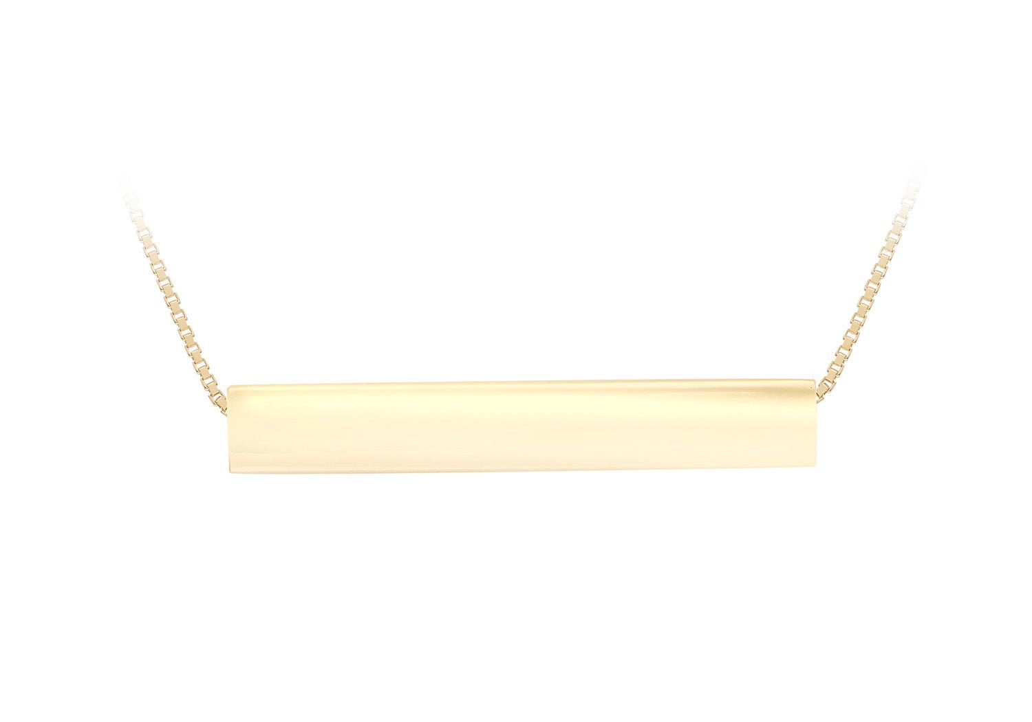 9K Yellow Gold Horizontal Bar Necklace 45-50cm - Dracakis Jewellers