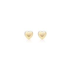 9K Yellow Gold Mini Heart Earrings - Dracakis Jewellers