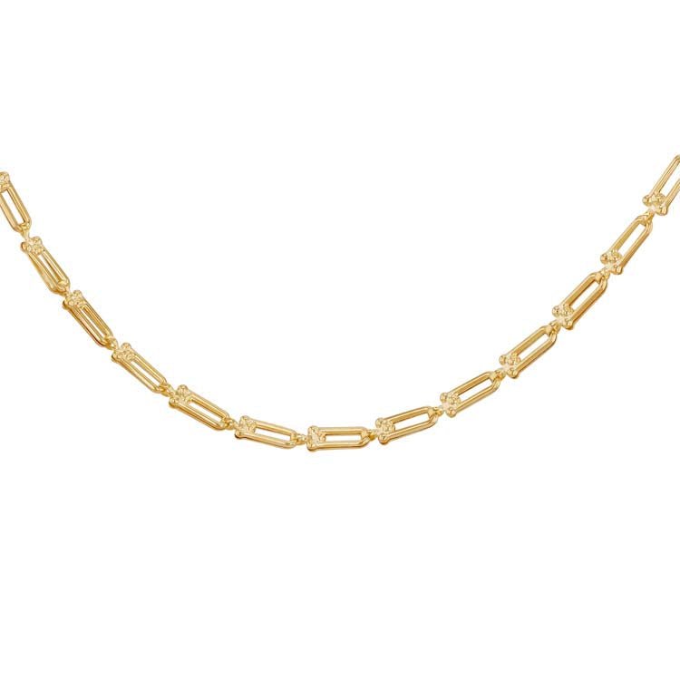 9K Yellow Gold Mini Industrial Chain Necklace 45cm - Dracakis Jewellers