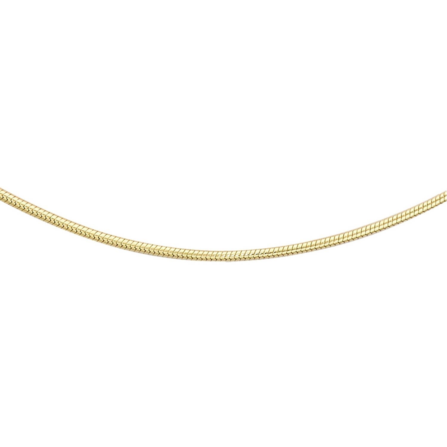 9K Yellow Gold Mini Round Snake Chain 45cm - Dracakis Jewellers