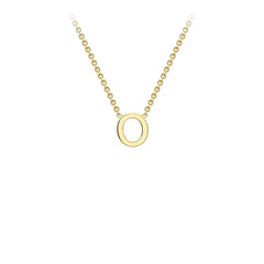 9K Yellow Gold 'O' Initial Adjustable Letter Necklace 38/43cm - Dracakis Jewellers