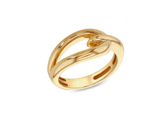 9K Yellow Gold Open Link Ring - Dracakis Jewellers