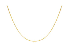 9K Yellow Gold Paper Chain Necklace 50 cm - Dracakis Jewellers