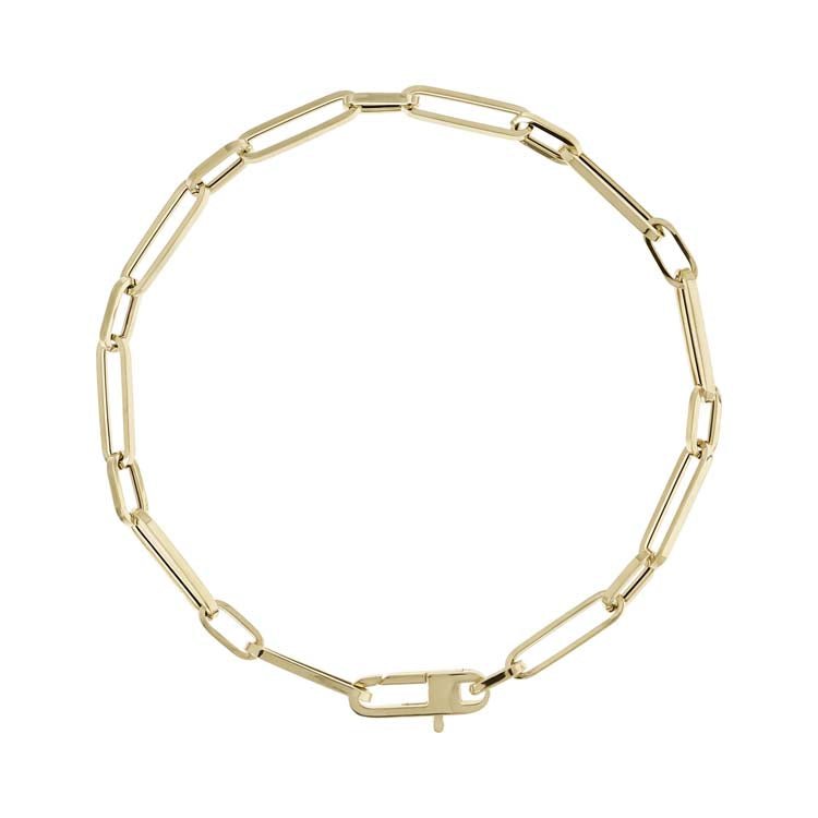 9K Yellow Gold Paper Link Bracelet 20cm - Dracakis Jewellers