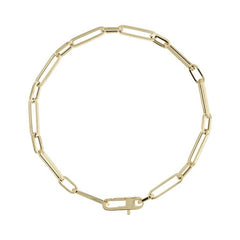 9K Yellow Gold Paper Link Bracelet 20cm - Dracakis Jewellers