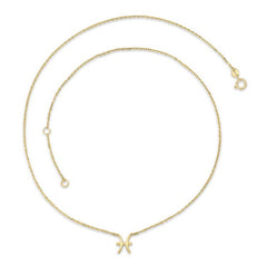 9K Yellow Gold Pisces Zodiac Necklace 40-45cm - Dracakis Jewellers