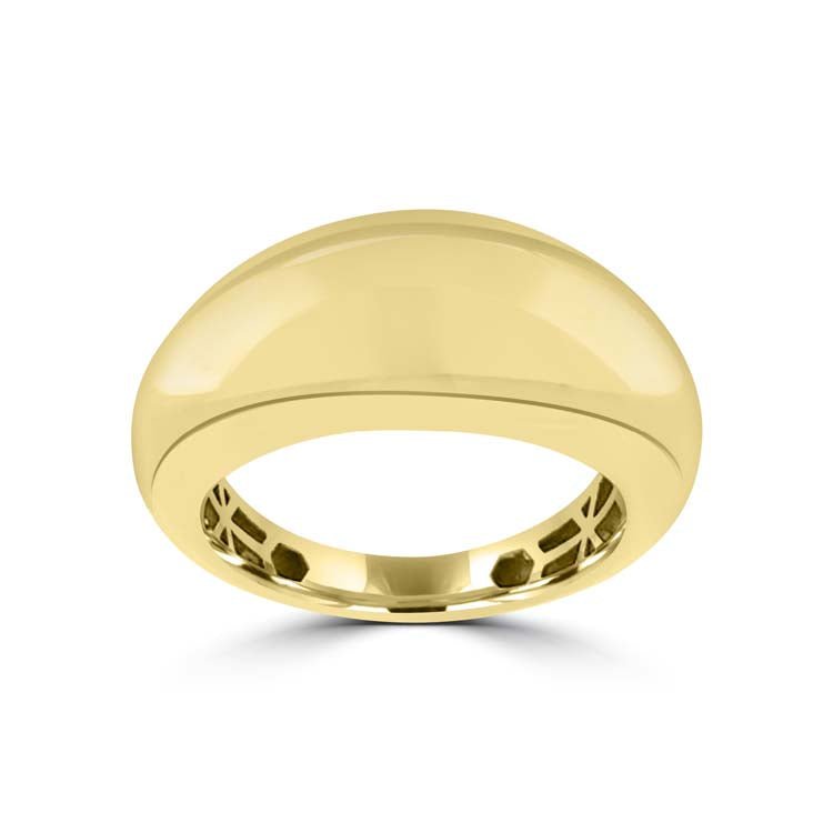 9K Yellow Gold Solid Domed Ring - Dracakis Jewellers