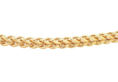 9K Yellow Gold Square Spiga Chain 55 cm - Dracakis Jewellers