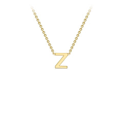 9K Yellow Gold 'Z' Initial Adjustable Letter Necklace 38/43cm - Dracakis Jewellers