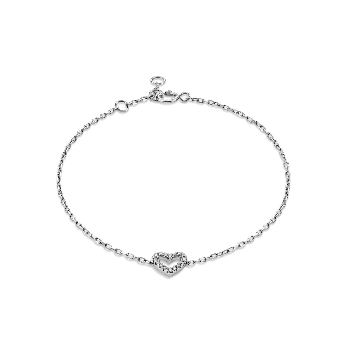 Diamond Open Heart Bracelet