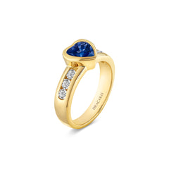 Blue Sapphire & Diamond Dress Ring - Dracakis Jewellers