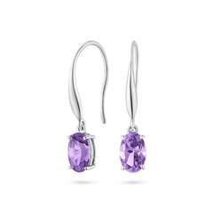 Amethyst Drop Earrings (9ct) - Dracakis Jewellers