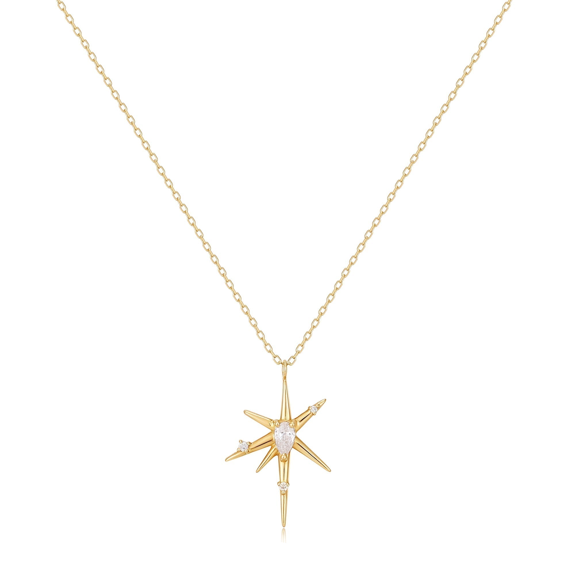 Ania Haie 14kt Gold Diamond Star Pendant Necklace - Dracakis Jewellers