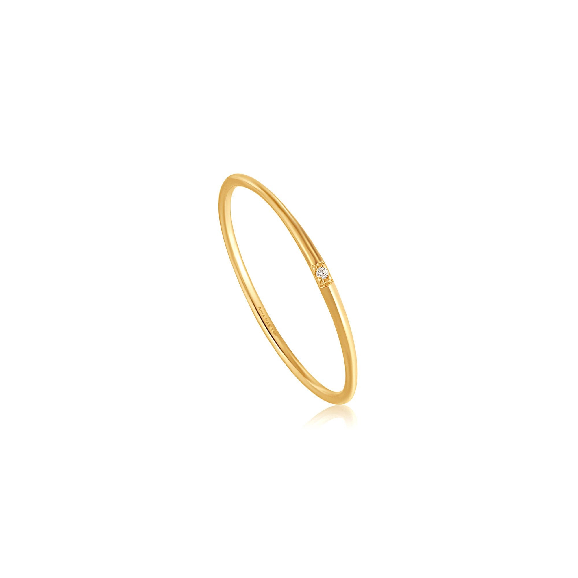 Ania Haie 14kt Gold Fine Band Natural Diamond Ring - Dracakis Jewellers