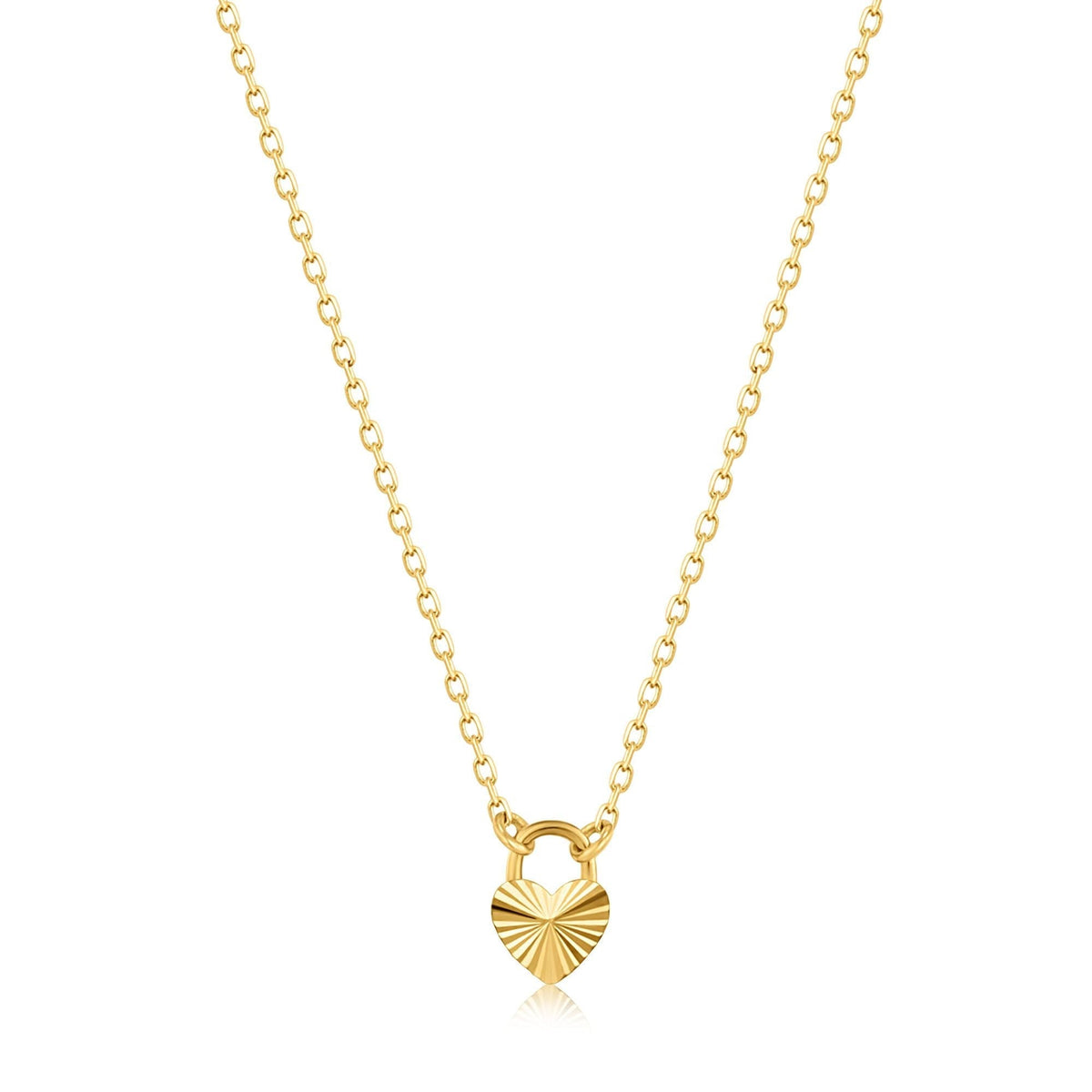 Ania Haie 14kt Gold Heart Padlock Necklace - Dracakis Jewellers