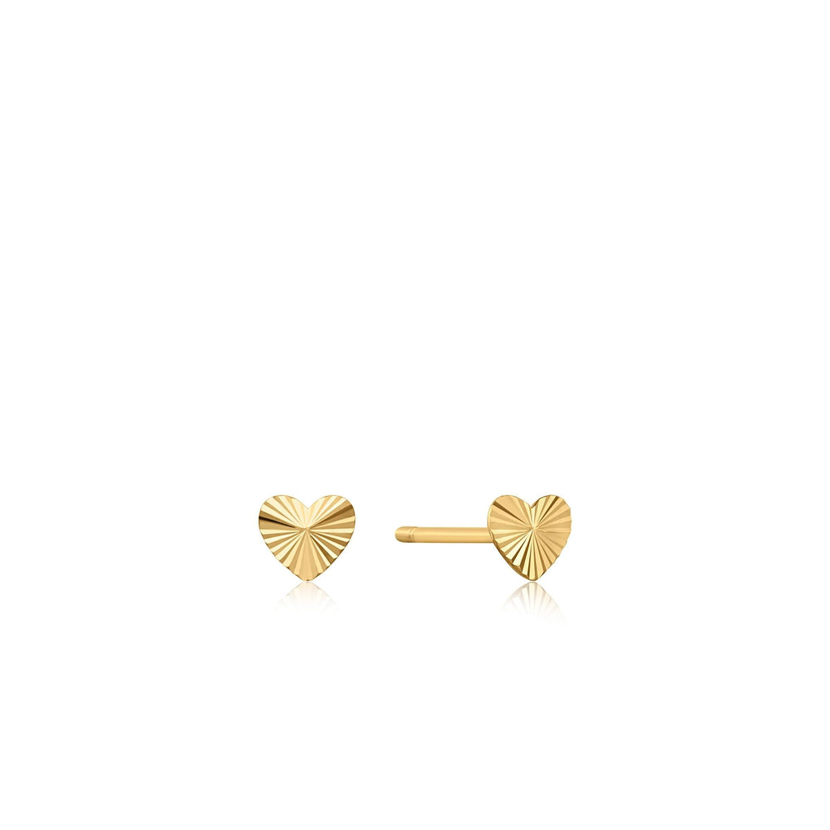 Ania Haie 14kt Gold Heart Stud Earrings - Dracakis Jewellers