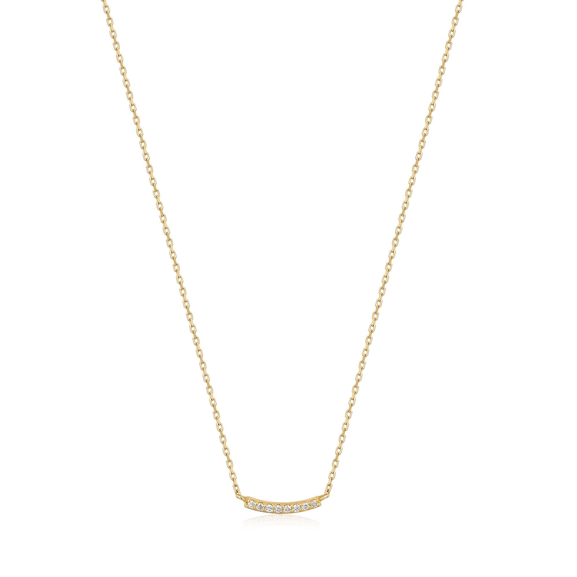 Ania Haie 14kt Gold Magma Curve Diamond Necklace - Dracakis Jewellers