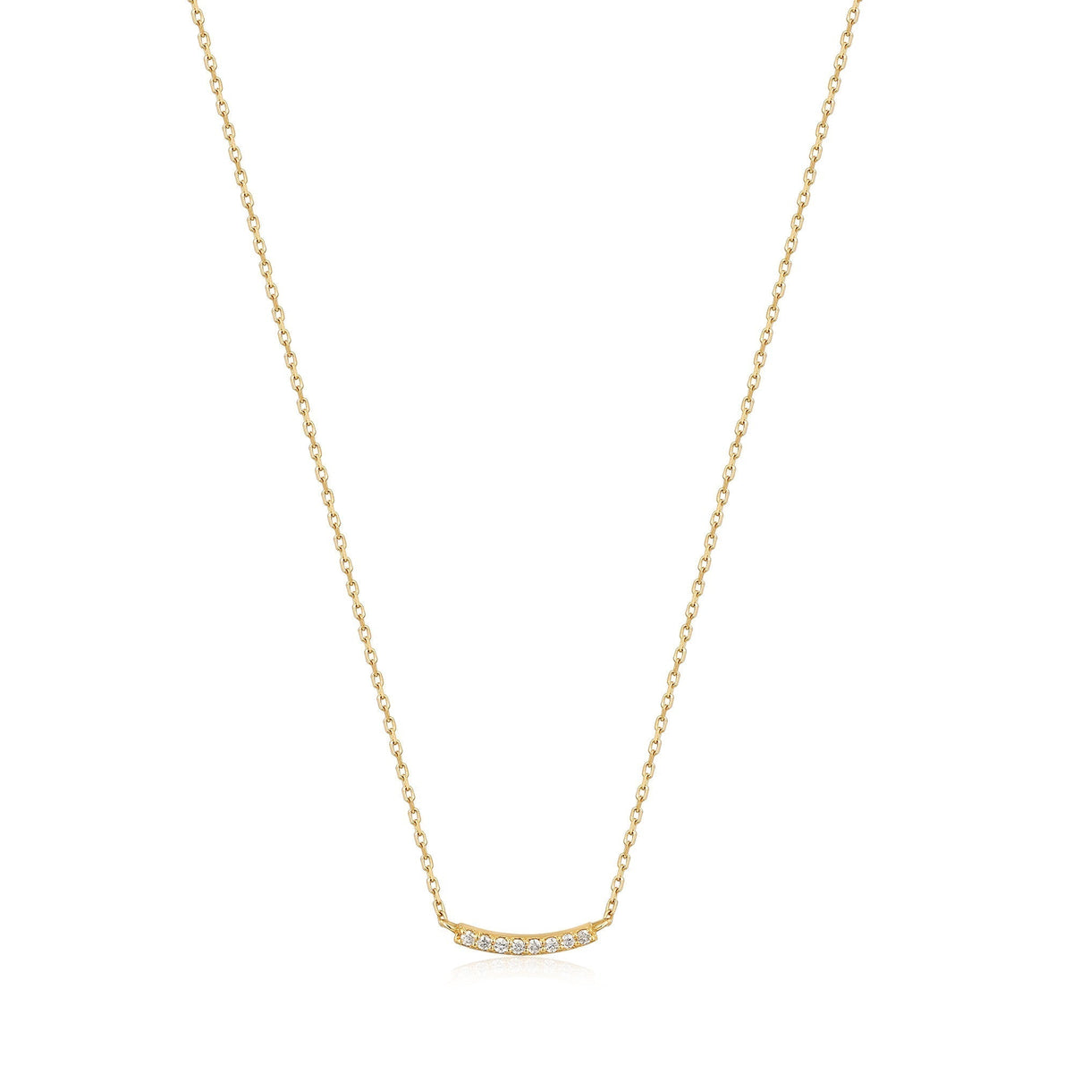 Ania Haie 14kt Gold Magma Curve Diamond Necklace - Dracakis Jewellers