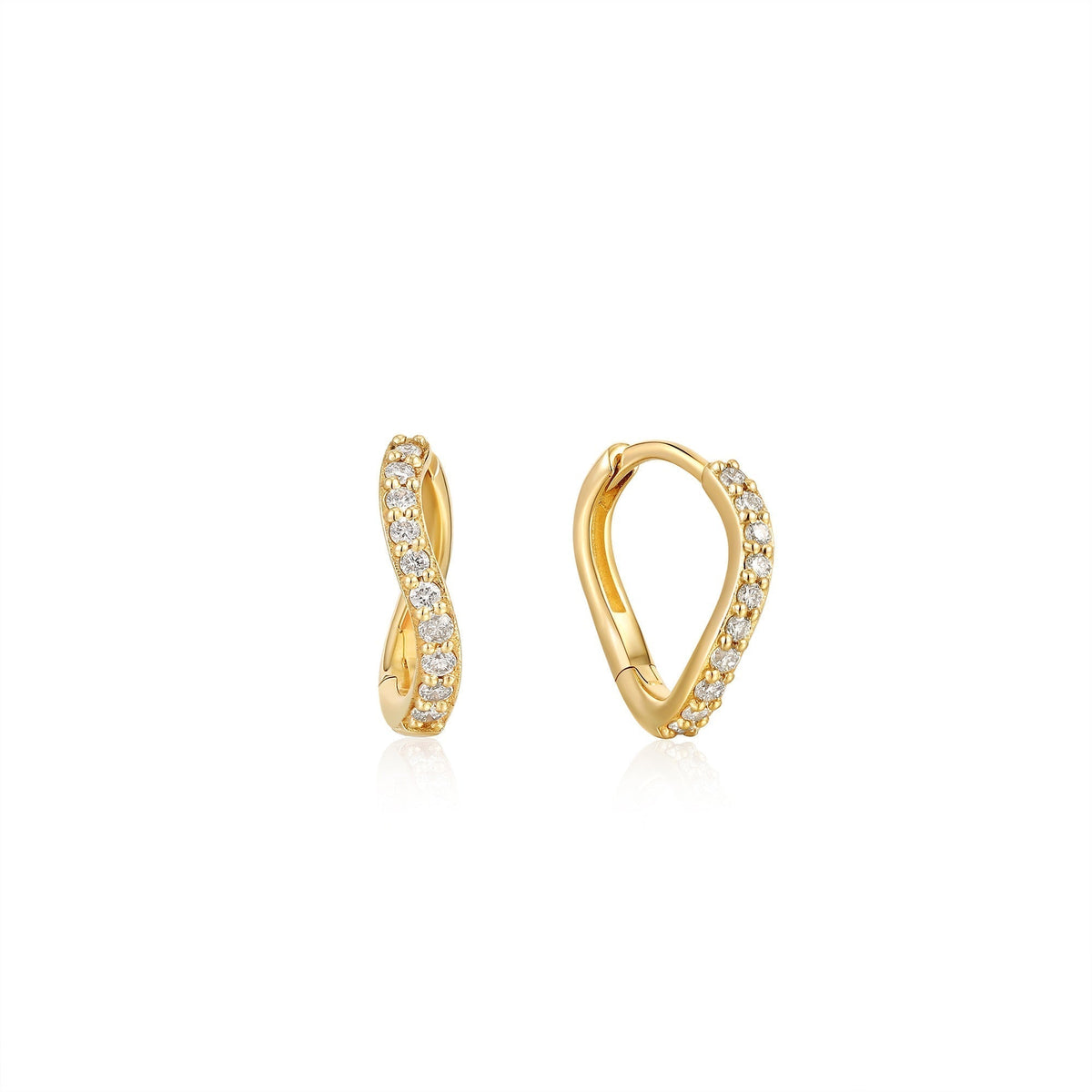 Ania Haie 14kt Gold Magma Diamond Huggie Hoop Earrings - Dracakis Jewellers