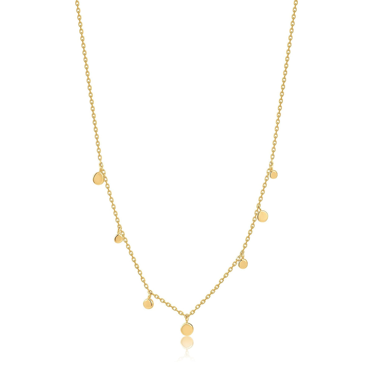 Ania Haie 14kt Gold Mixed Disc Necklace - Dracakis Jewellers