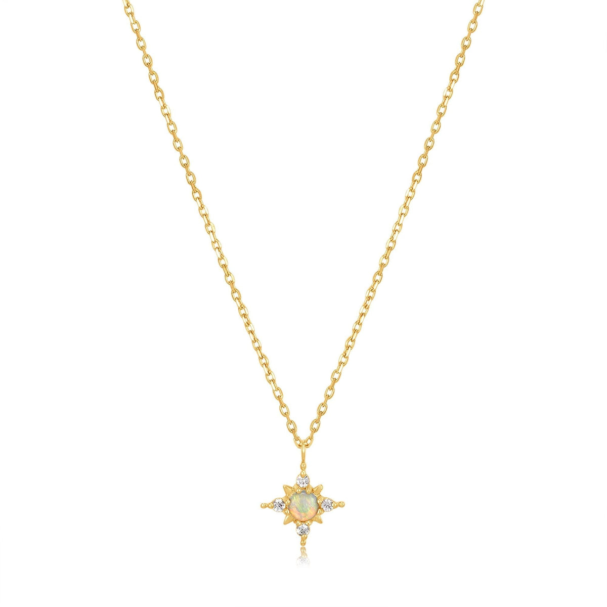 Ania Haie 14kt Gold Opal and White Sapphire Star Necklace - Dracakis Jewellers