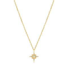 Ania Haie 14kt Gold Opal and White Sapphire Star Necklace - Dracakis Jewellers