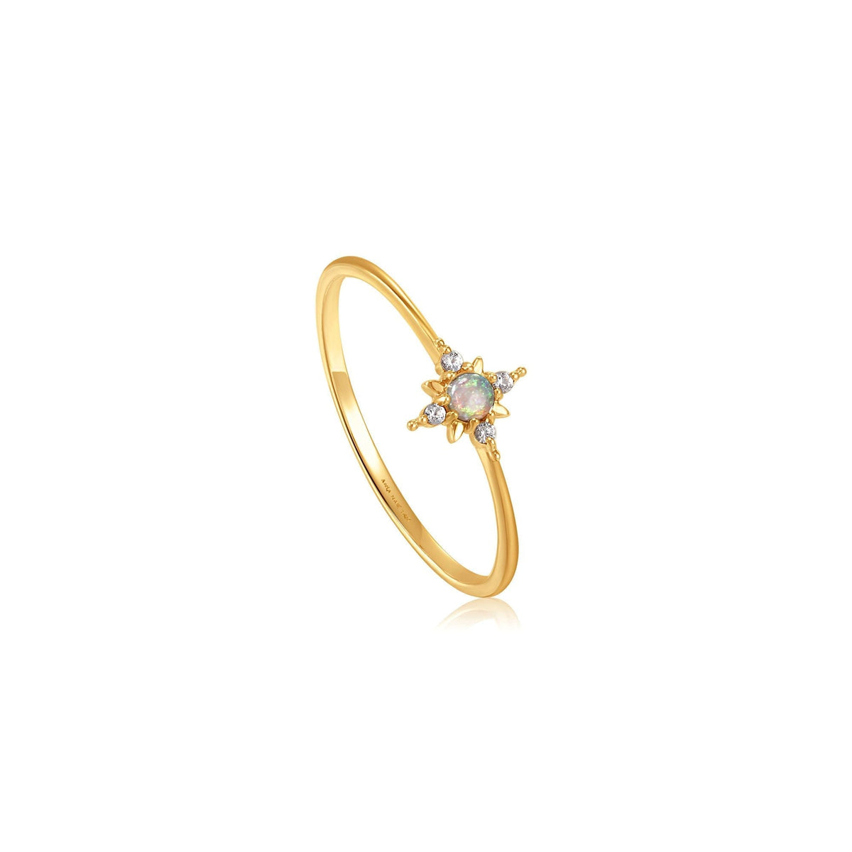 Ania Haie 14kt Gold Opal and White Sapphire Star Ring - Dracakis Jewellers