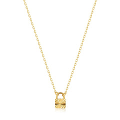 Ania Haie 14kt Gold Padlock Necklace - Dracakis Jewellers