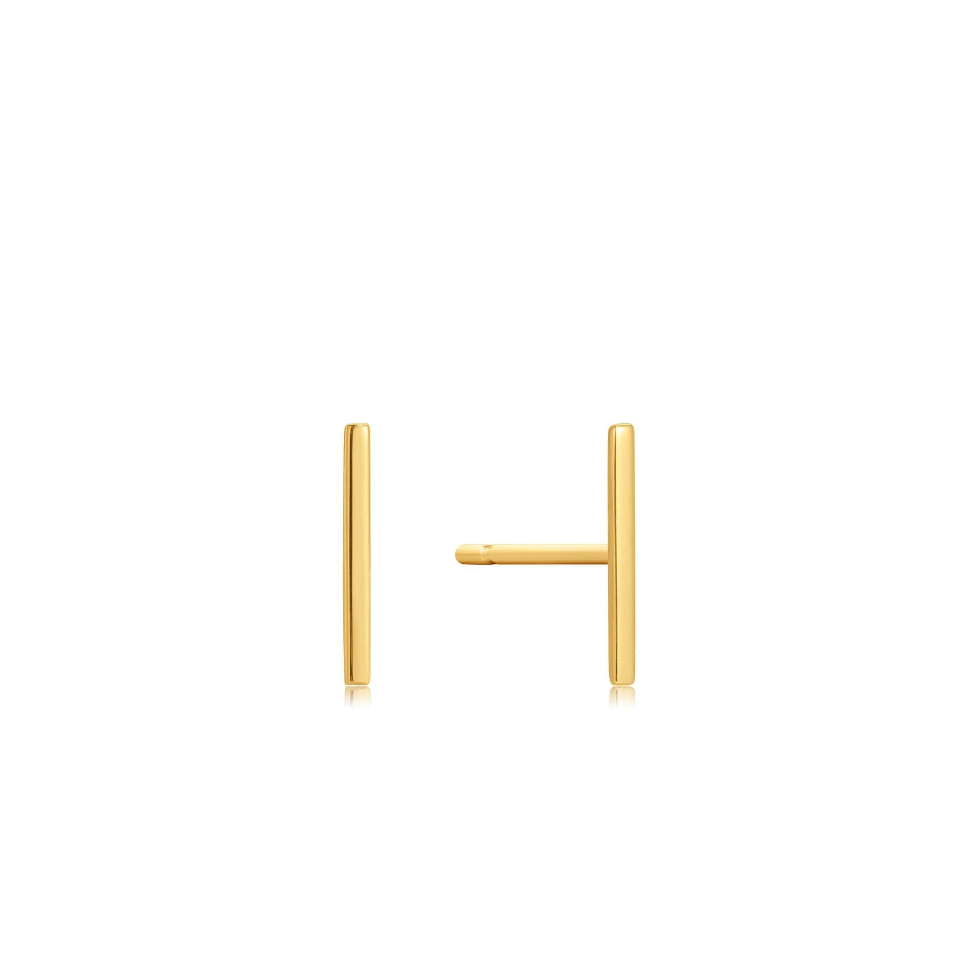 Ania Haie 14kt Gold Solid Bar Stud Earrings - Dracakis Jewellers