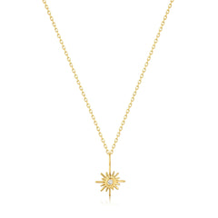 Ania Haie 14kt Gold Sunburst Natural Diamond Necklace - Dracakis Jewellers