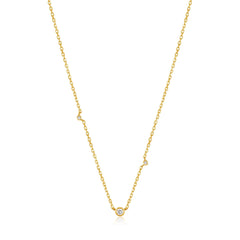 Ania Haie 14kt Gold Triple Natural Diamond Necklace - Dracakis Jewellers