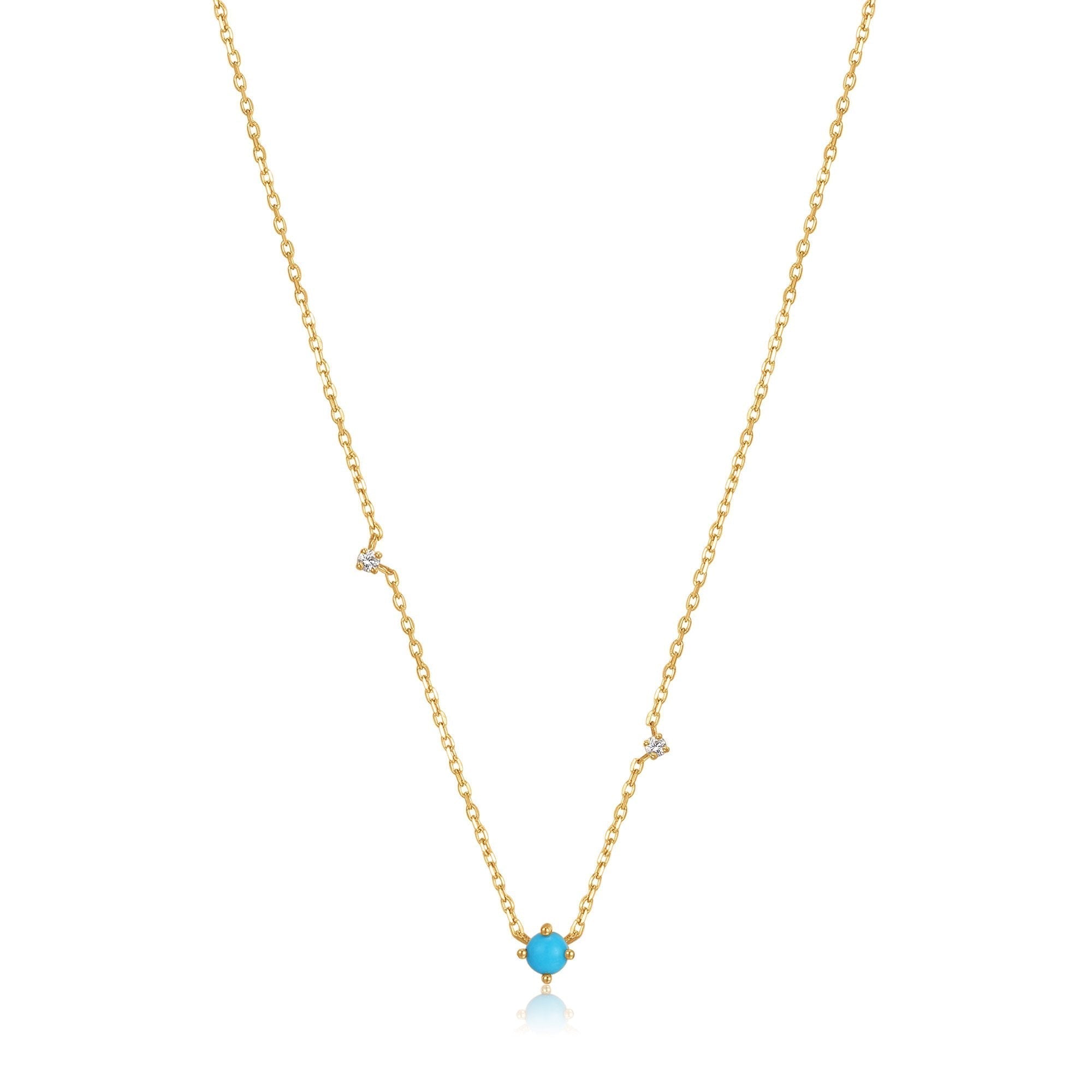 Ania Haie 14kt Gold Turquoise and White Sapphire Necklace - Dracakis Jewellers