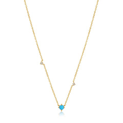 Ania Haie 14kt Gold Turquoise and White Sapphire Necklace - Dracakis Jewellers