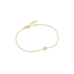 Ania Haie 14kt Gold White Sapphire Bracelet - Dracakis Jewellers