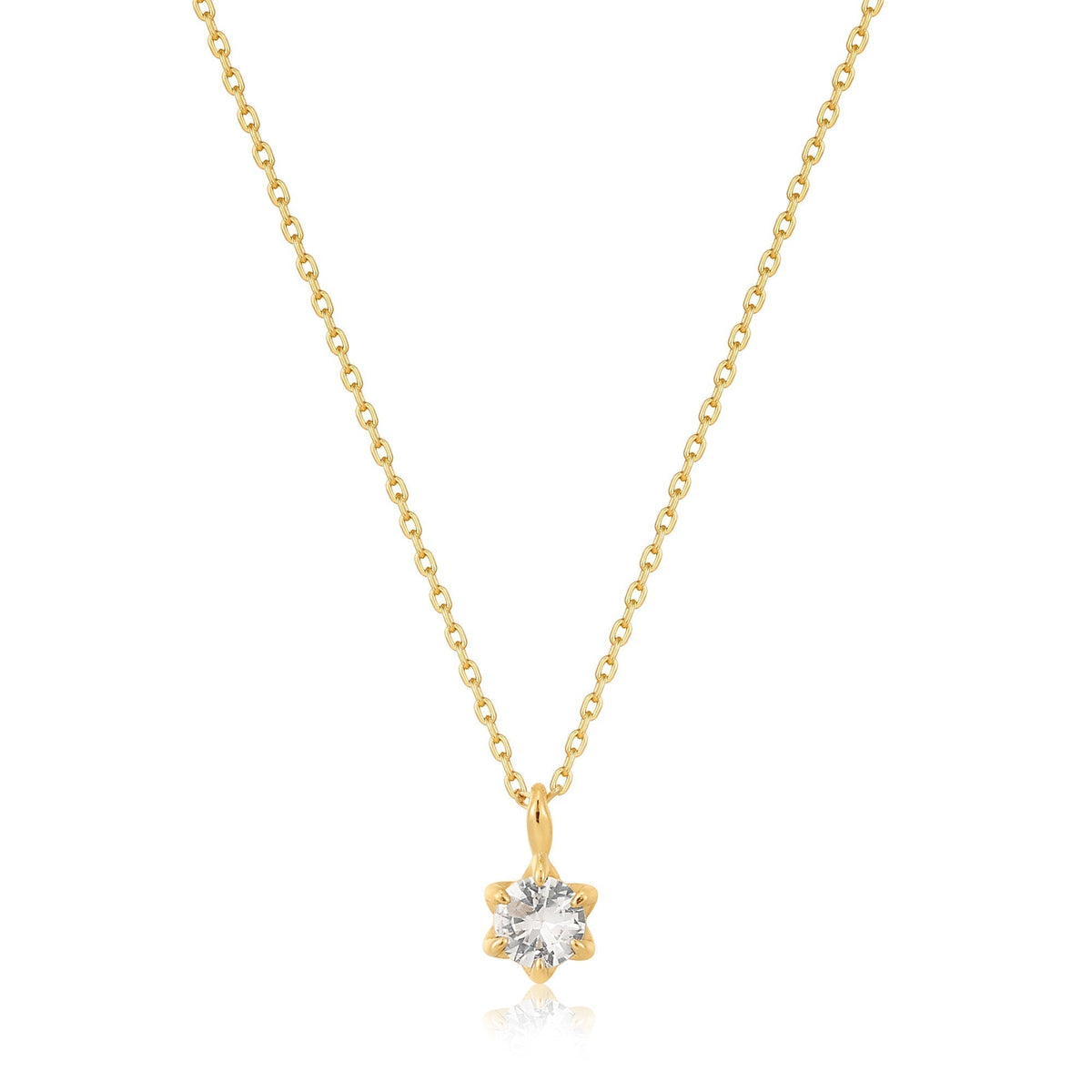 Ania Haie 14kt Gold White Sapphire Pendant Necklace - Dracakis Jewellers