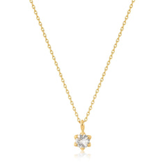 Ania Haie 14kt Gold White Sapphire Pendant Necklace - Dracakis Jewellers