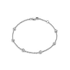Delicate Bezel Set Diamond Bracelet - Dracakis Jewellers