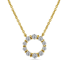 Diamond Open Circle Necklace - Dracakis Jewellers