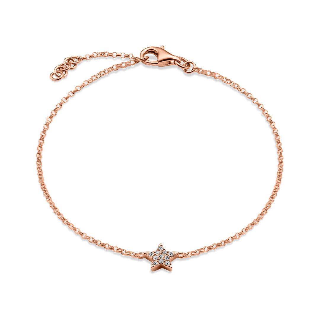 Diamond Plum Blossom Flower Bracelet - Dracakis Jewellers