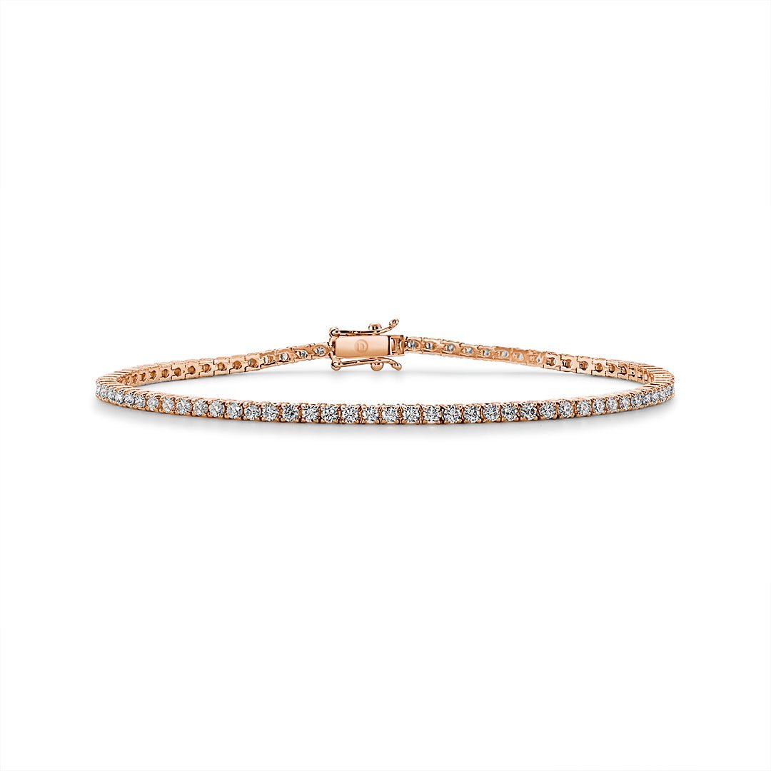 Diamond Tennis Bracelet (Rose Gold) - Dracakis Jewellers