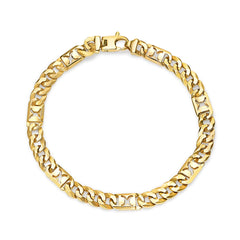 Fancy Open X and Open Curb Link Bracelet - Dracakis Jewellers
