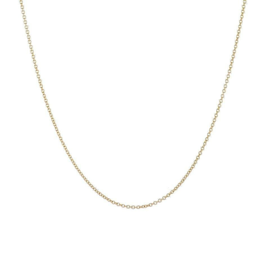 Gold Solid Curb Link Necklace with Bolt Ring | Dracakis Jewellers