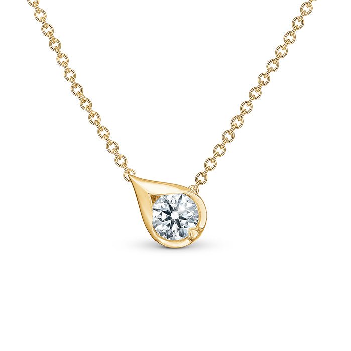 Hearts on Fire LU Droplet Diamond Pendant - Dracakis Jewellers