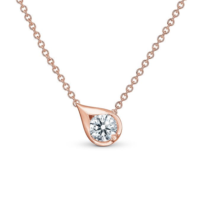 Hearts on Fire LU Droplet Diamond Pendant - Dracakis Jewellers