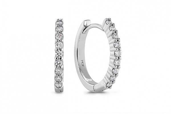 Hearts On Fire Small Mini Hoop Earrings - Dracakis Jewellers